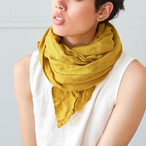 Linen SCARF / 6 colors available / READY To SHIP image 1