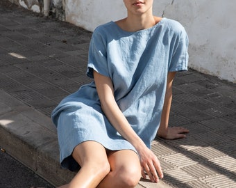 Washed linen tunic COFETE /Linen tunic / Linen dress