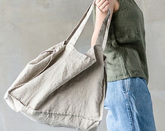 large linen tote