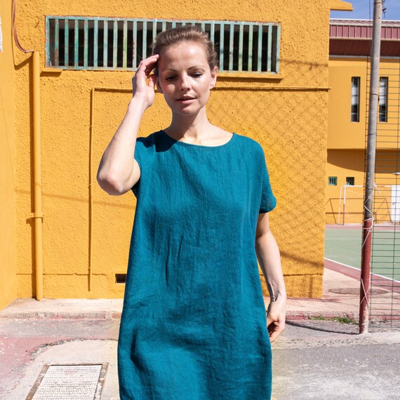 washed linen dress