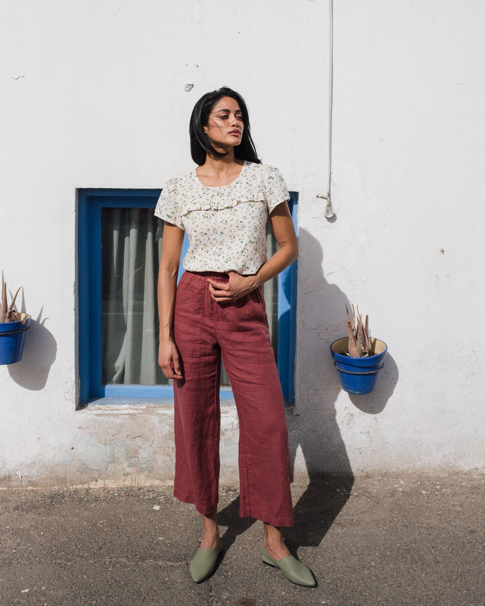 Linen Pants Puglia / Womens Linen Pants / Wide Leg Linen Pants