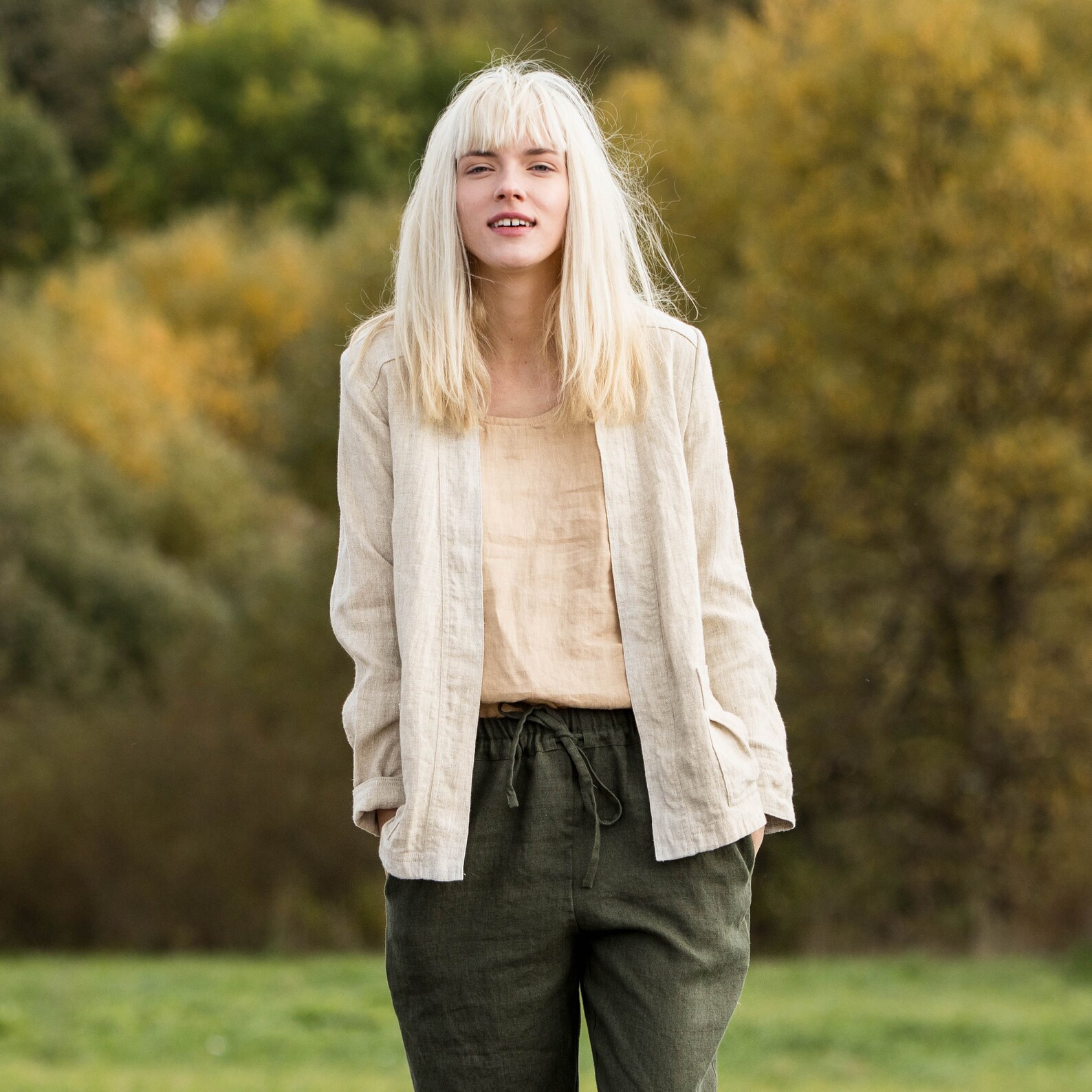 Wrap Linen Jacket STOCKHOLM in Heavy Linen/ Washed and Soft Etsy