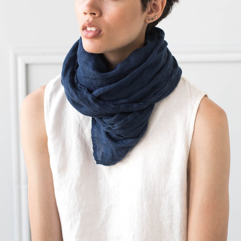 Linen SCARF / 6 colors available / READY To SHIP image 5