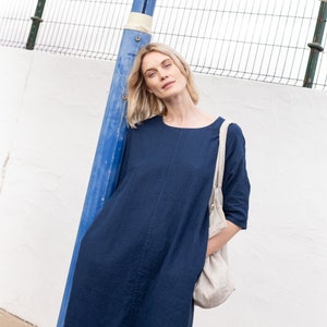 Tunic dress SEUL in MAXI length / linen tunic / long tunic / linen tunic dress women