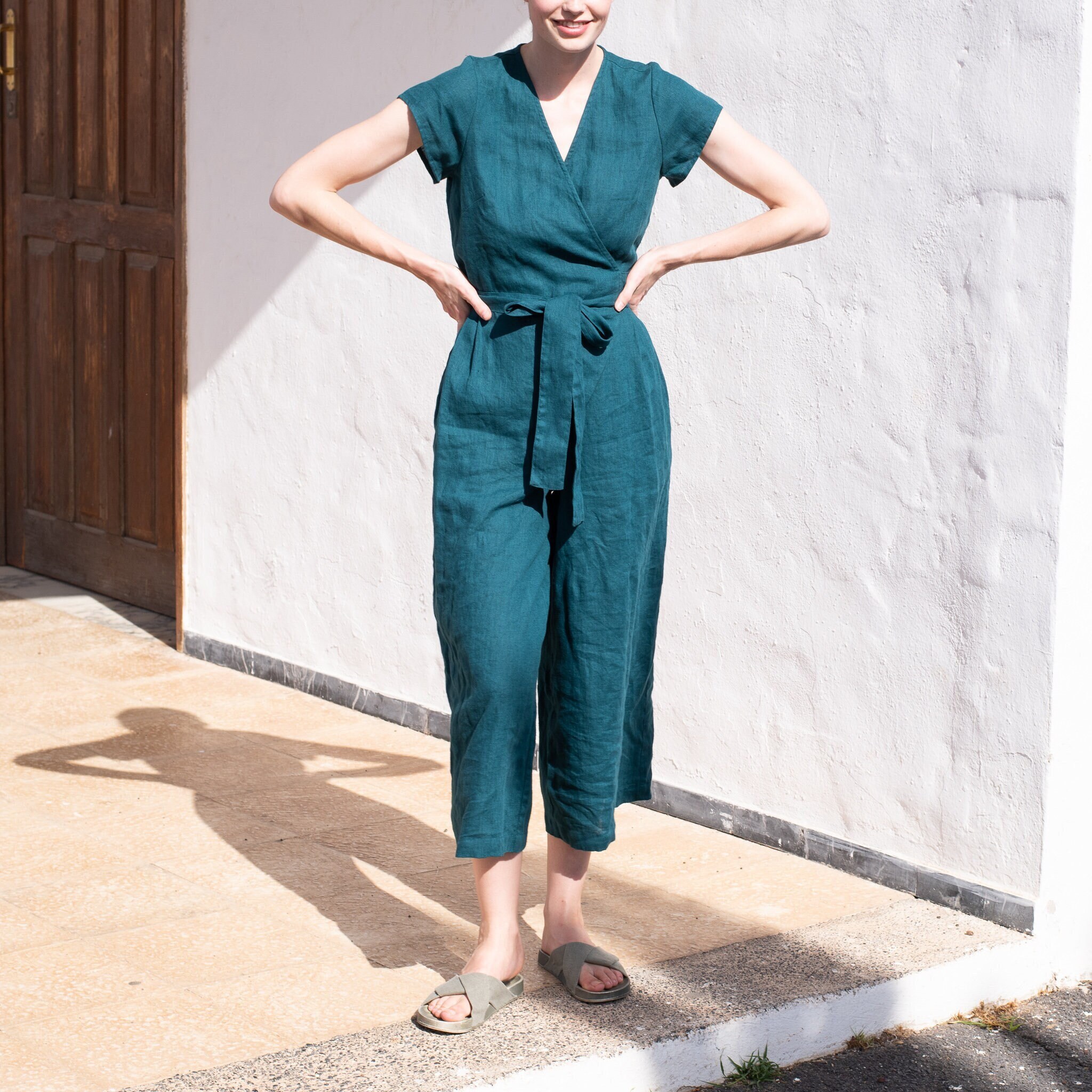 ☆専用☆OHOTORO French Linen Jumpsuit ☆専用☆OHOTORO French Linen Jumpsuit - メルカリ