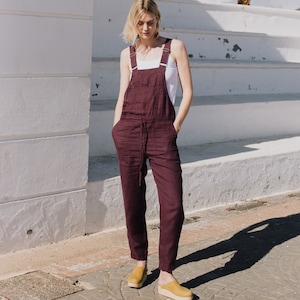 Loose linen jumpsuit EVEREST / linen jumpsuit / baggy overalls / linen jumpsuit with pockets Bild 3