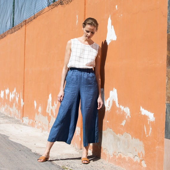 Linen Culottes WELS in MAXI Length 