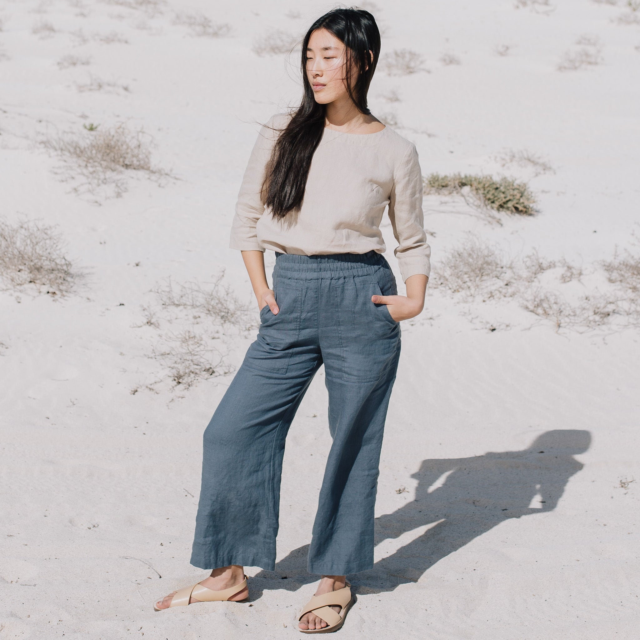 Not perfect deals linen genova pants