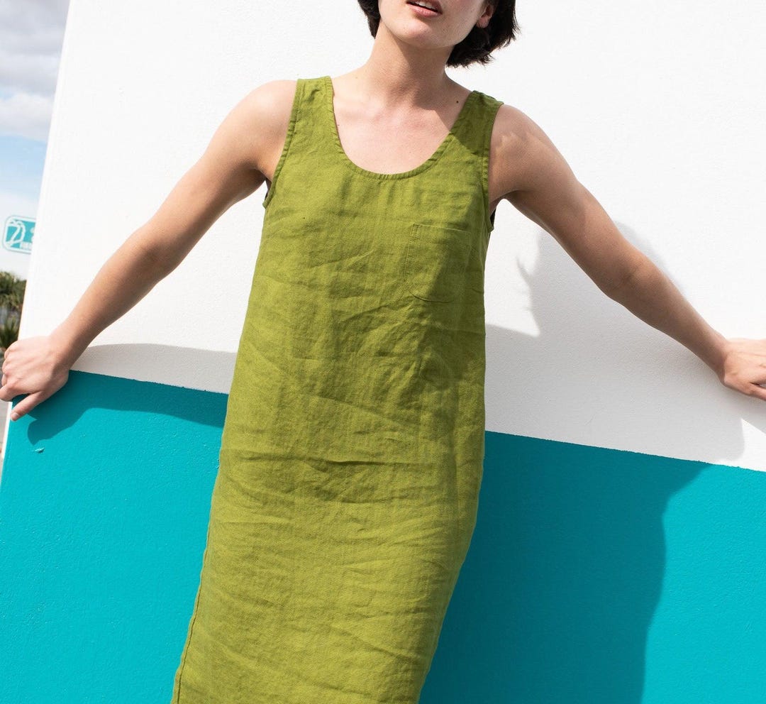 Sicily Denim Linen Dress