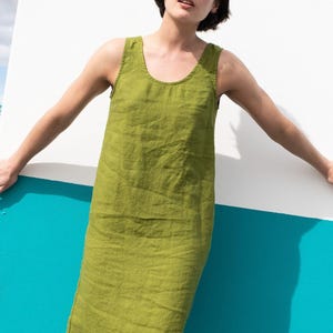 Linen dress SICILY / basic linen dress / linen dresses / linen dress pattern / linen beach dress / minimalist dress