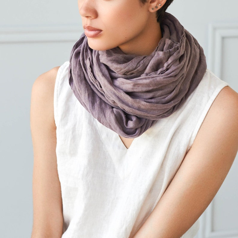 Linen SCARF / 6 colors available / READY To SHIP image 3