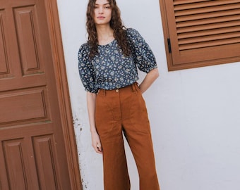 High waisted linen pants SARAH / linen pants for women / women linen pants / women linen