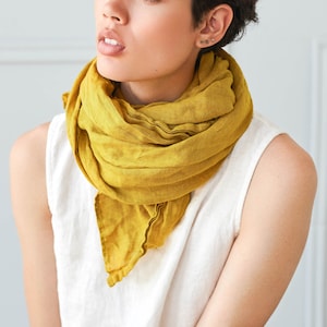 Linen SCARF / 6 colors available / READY To SHIP image 1