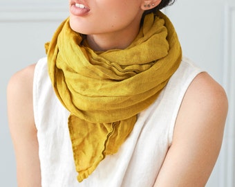 Linen SCARF  / 6 colors available / READY To SHIP