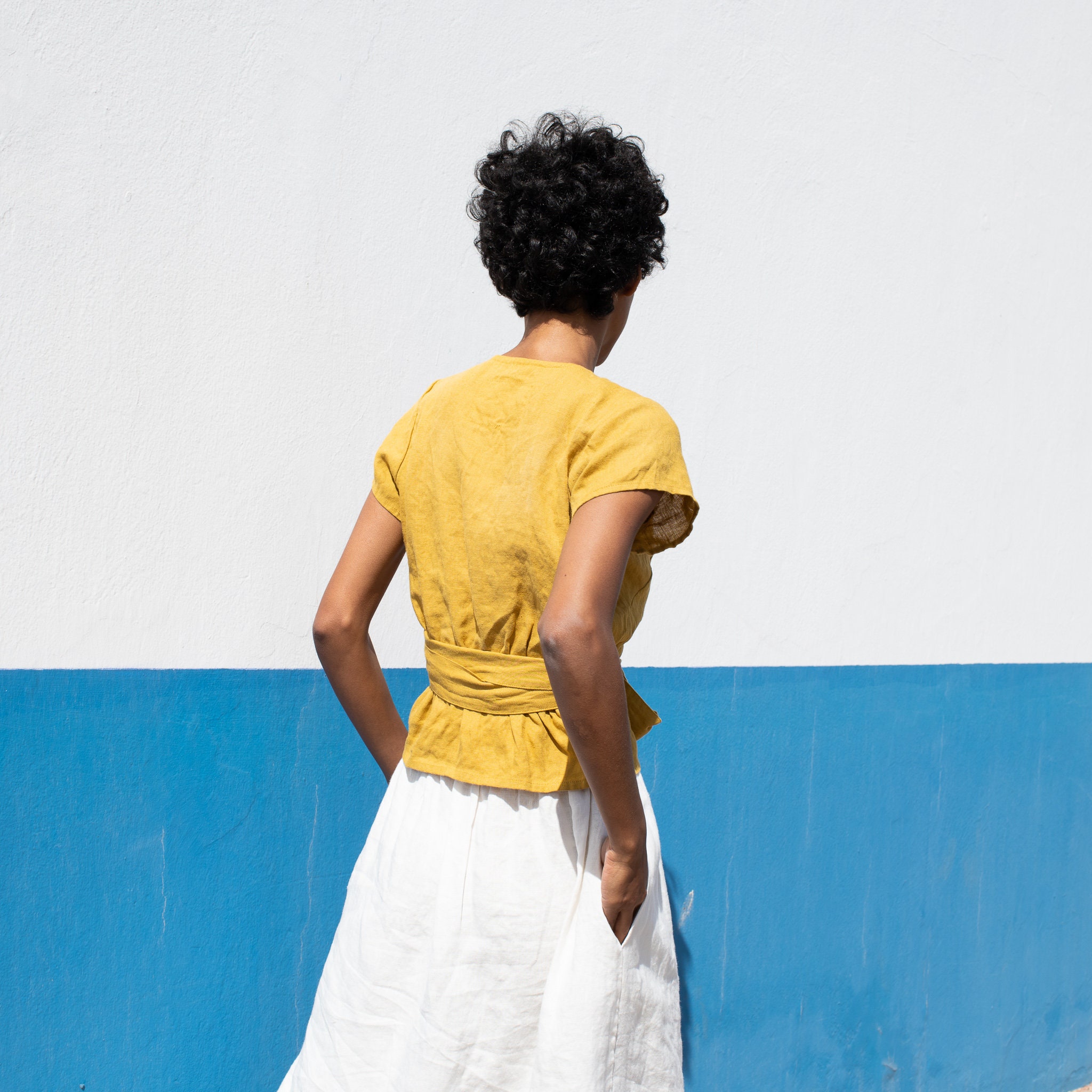 Linen Wrap Top MADRID Etsy Australia