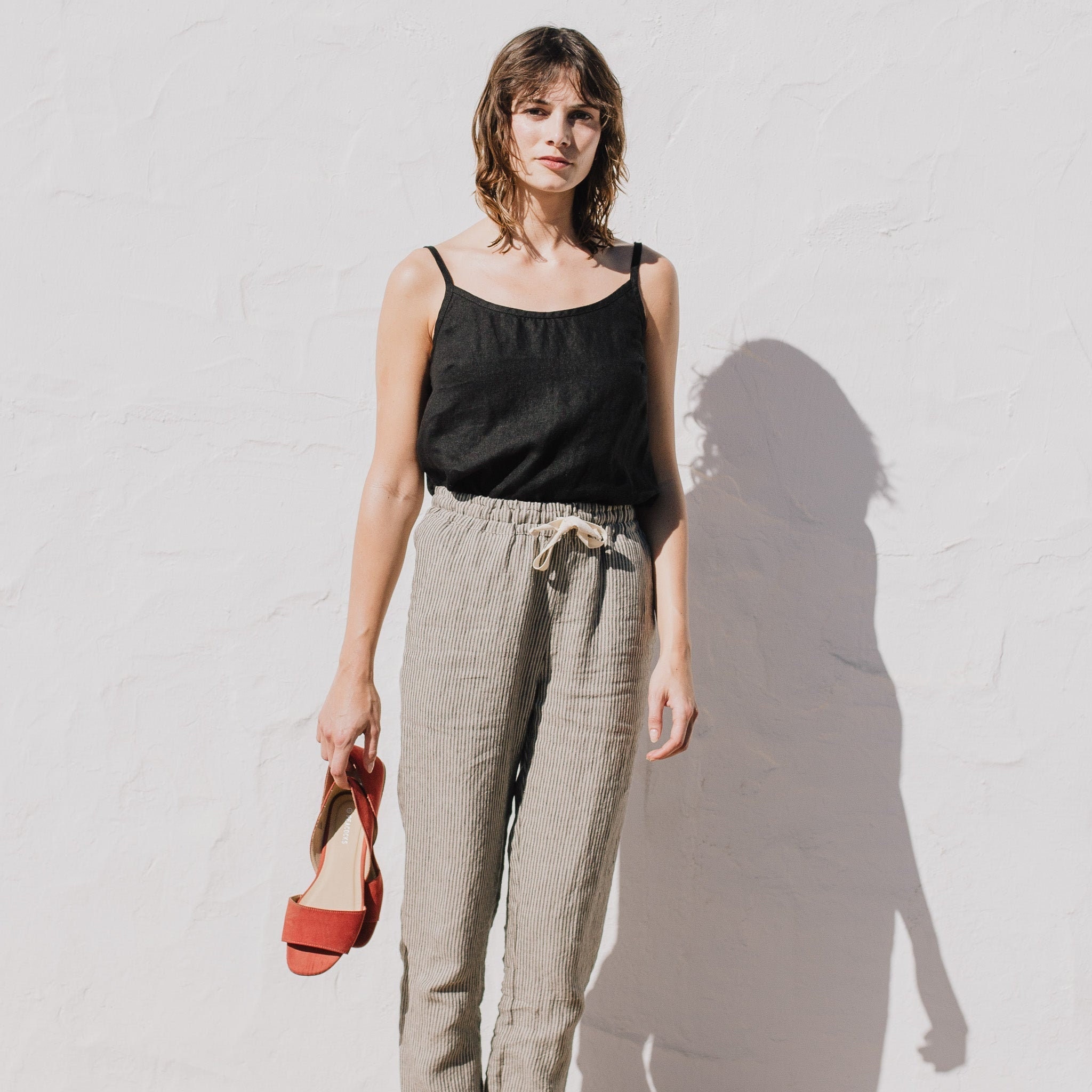 Linen Pants ATHENS / Loose Linen Pants / Pants Elastic Waist 