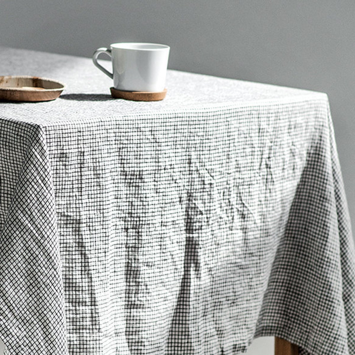 Moss Green Linen Tablecloth