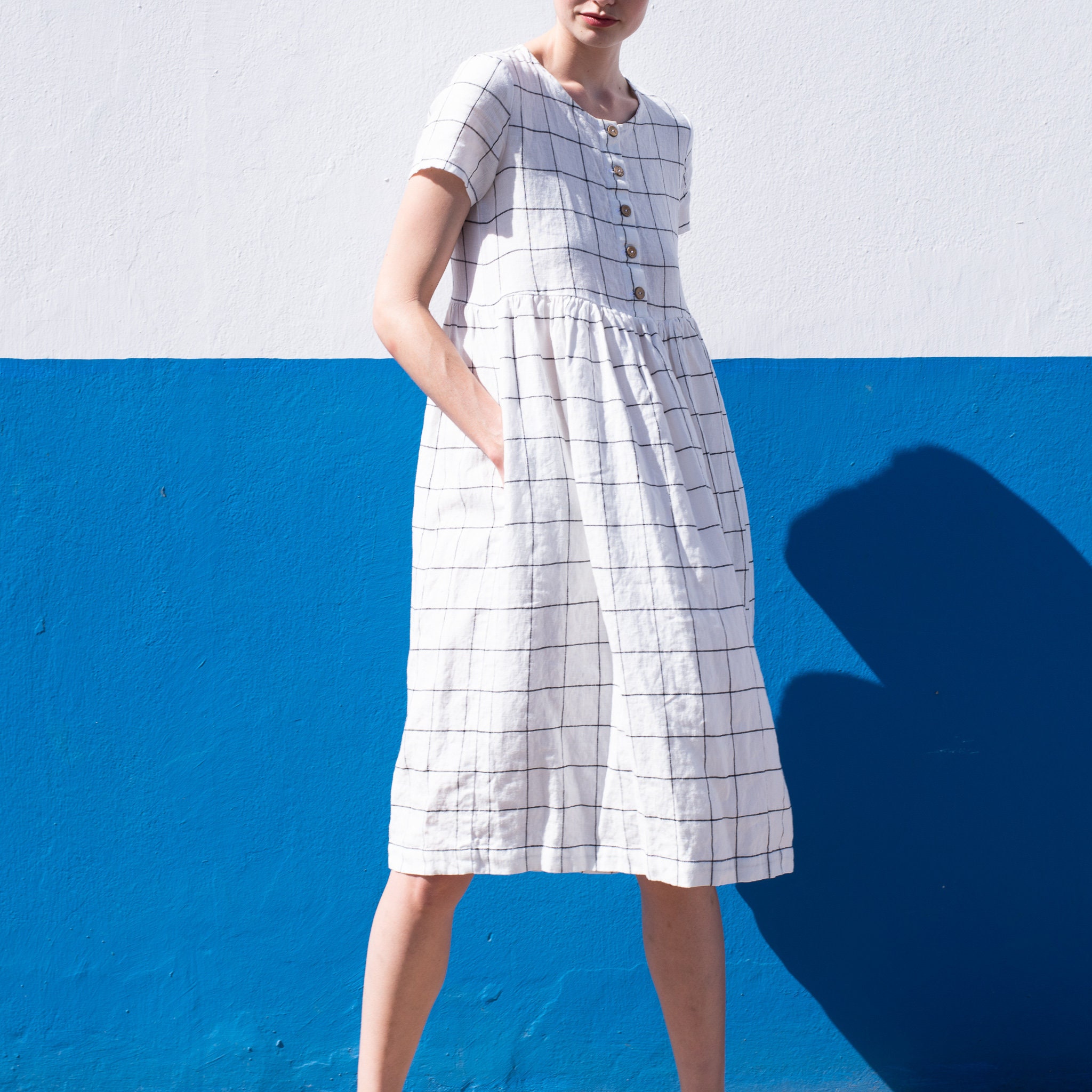 Linen Loose 'MAMA-2' Dress in Maxi Length - Etsy Australia
