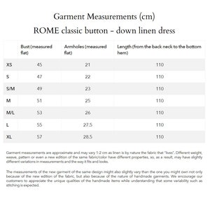 Linen dress ROME / classic dress / buttondown / shirt dress / v neck image 8