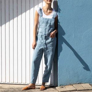 Loose linen jumpsuit EVEREST / linen jumpsuit / baggy overalls / linen jumpsuit with pockets Bild 6