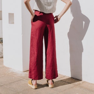 High waisted linen pants SARAH / linen pants for women / women linen pants / women linen image 2