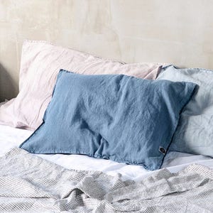 Set of 2 Linen Pillowcases - KING SIZE (20x36" |50x92 cm) / over 50 colors