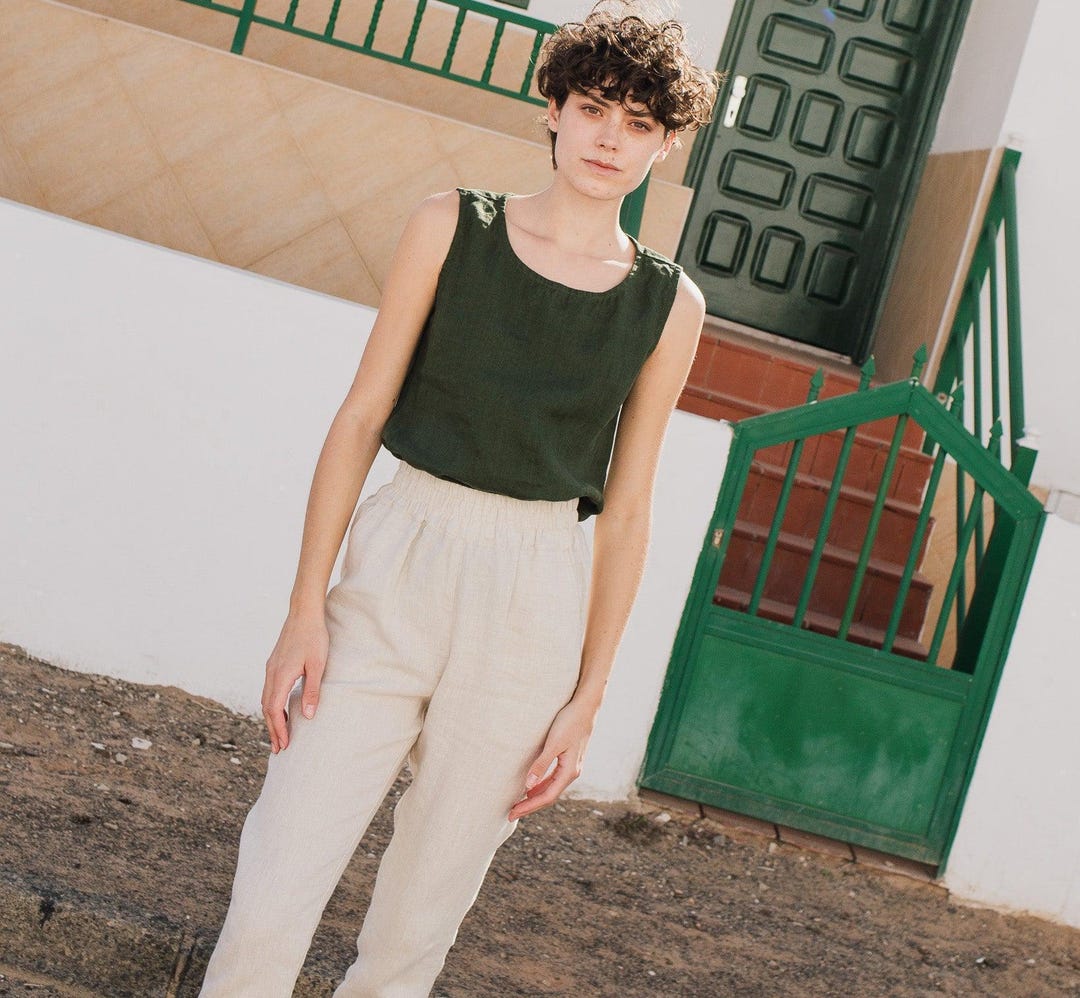 【NONCODE】(Unisex) Litine line pants Ayden Linen Pant
