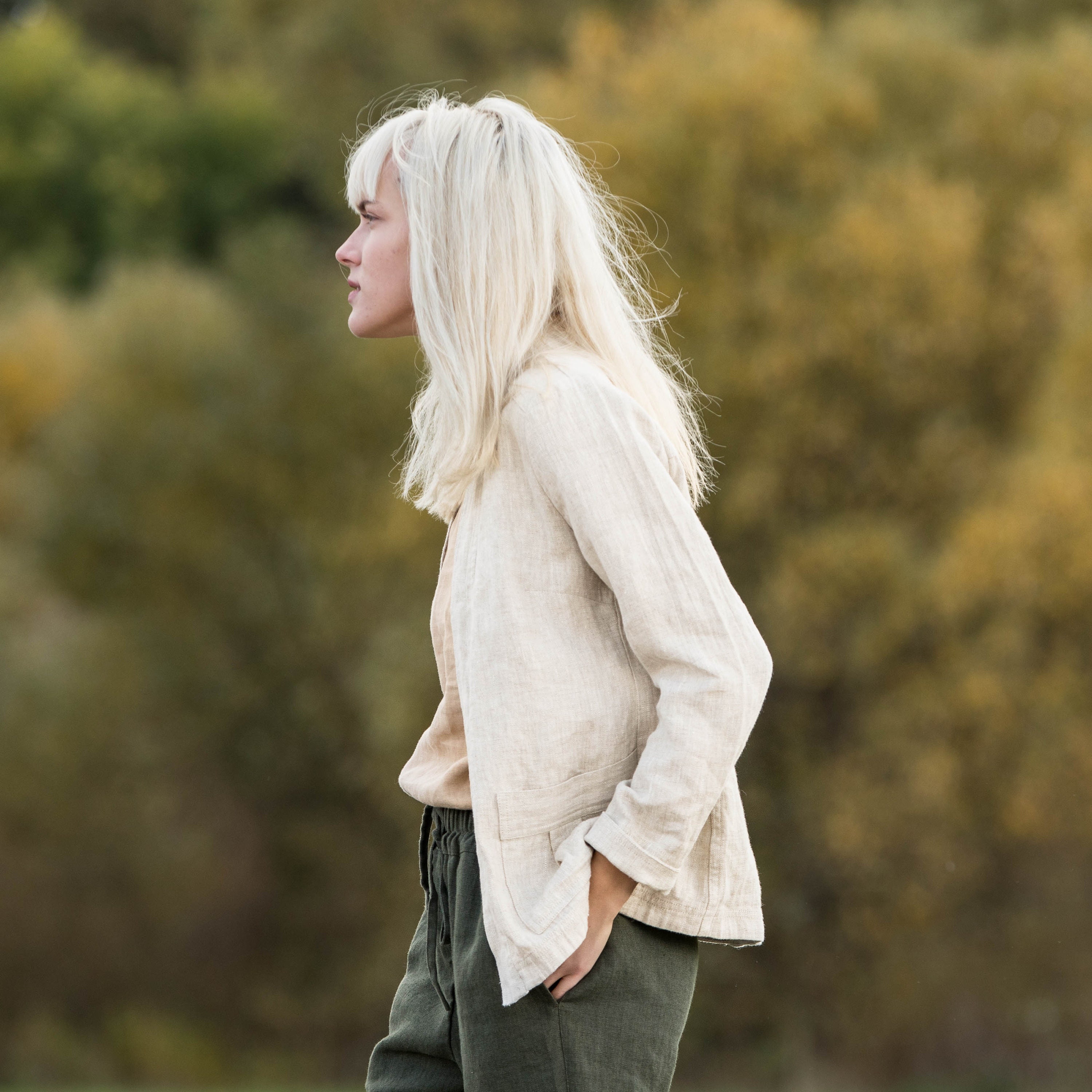 Wrap Linen Jacket STOCKHOLM in Heavy Linen/ Washed and Soft Etsy