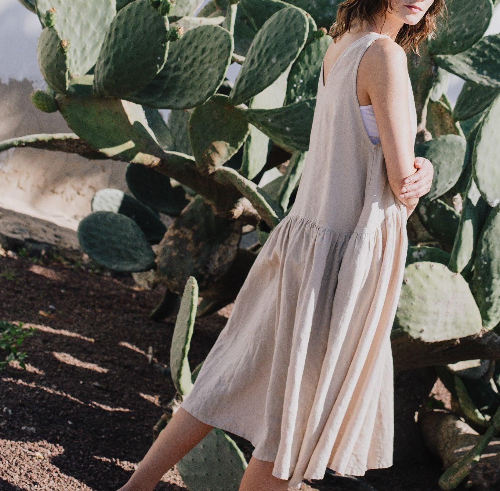 Linen Dress Smock VOLUME / Oversized Linen Dress / Oversized Dress /  Sleeveless / Linen Beach Dress - Etsy