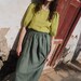 100% Linen Flap Pocket A-Line Skirt IANTHE main image 1