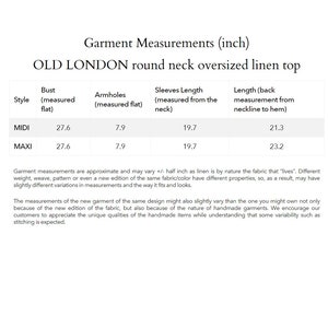 Linen Top OLD LONDON / Round Neck / linen blouse / loose fit image 9
