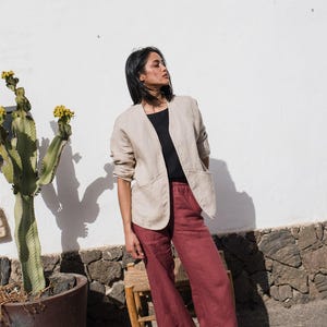 Linen jacket women COPENHAGEN / throw-on / linen jacket / short linen jacket