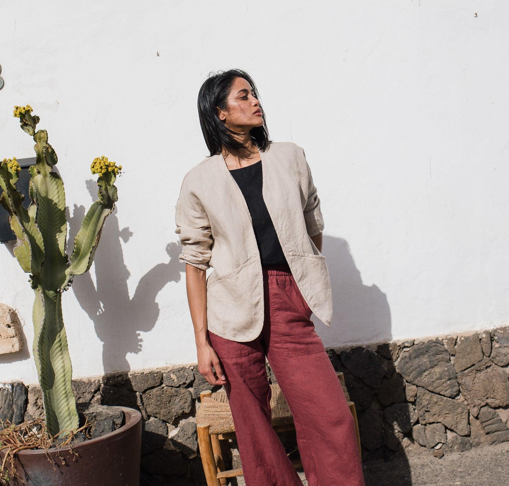 Linen jacket women COPENHAGEN / throw-on / linen jacket / short linen jacket