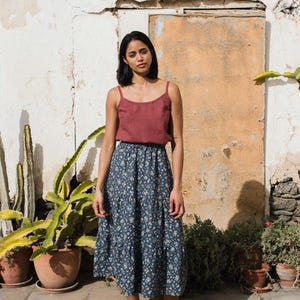 Linen cami top RIMINI / womens top / sleeveless linen top / round neck / linen top