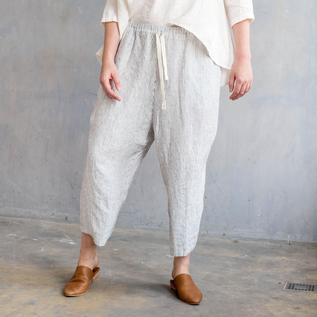 stitch color relax pants  /  aclent