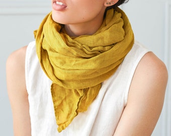 Linen SCARF  / 6 colors available / READY To SHIP