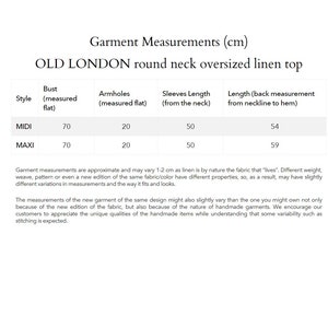Linen Top OLD LONDON / Round Neck / linen blouse / loose fit image 8