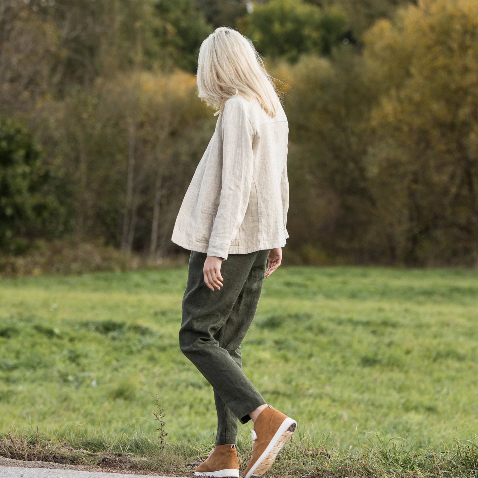 Wrap Linen Jacket STOCKHOLM in Heavy Linen/ Washed and Soft Etsy