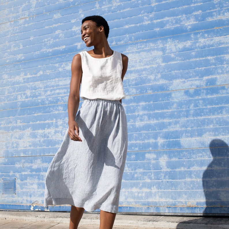 Linen top VIENNA / tank top / round neck / linen tank top image 5