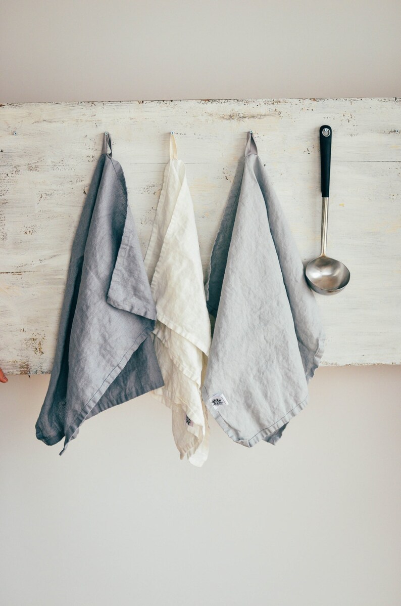 Linen Towels. Set of 3 Washed Natural Eco Friendly Etsy Australia