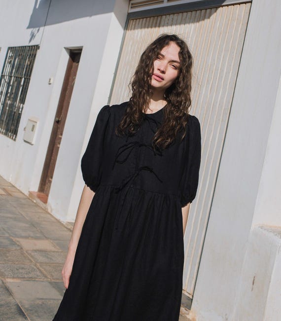 Linen Dress ROSEMARY / Bow Tie Linen Dress / Linen Maxi Dress / Linen Summer Dress - Etsy Israel Linen Dress ROSEMARY / Bow Tie Linen Dress / Linen Maxi Dress / Linen Summer Dress - Etsy Israel