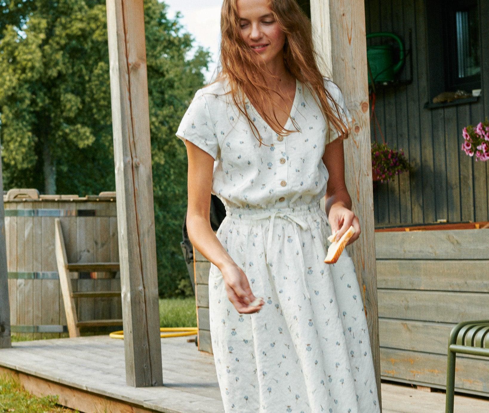 the perfect linen dress NORA puff sleeve linen dress