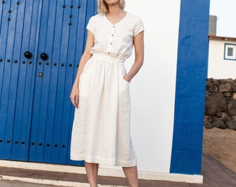 Linen dress REINE / maxi linen dress / linen maxi dress / linen dresses