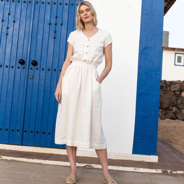 Linen dress REINE / maxi linen dress / linen maxi dress / linen dresses