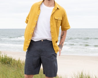 Mens linen shorts DARWIN / mens shorts / mens linen clothing / mens linen