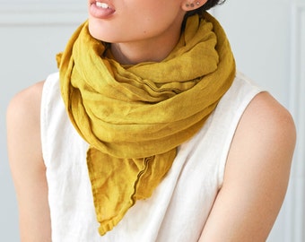 Linen SCARF  / 6 colors available / READY To SHIP