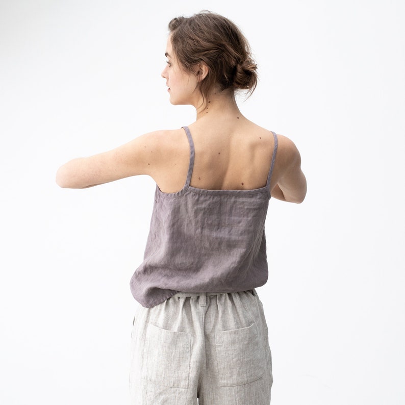 Linen slip top SORRENTO / sleeveless linen top / linen tops for women / linen top image 3