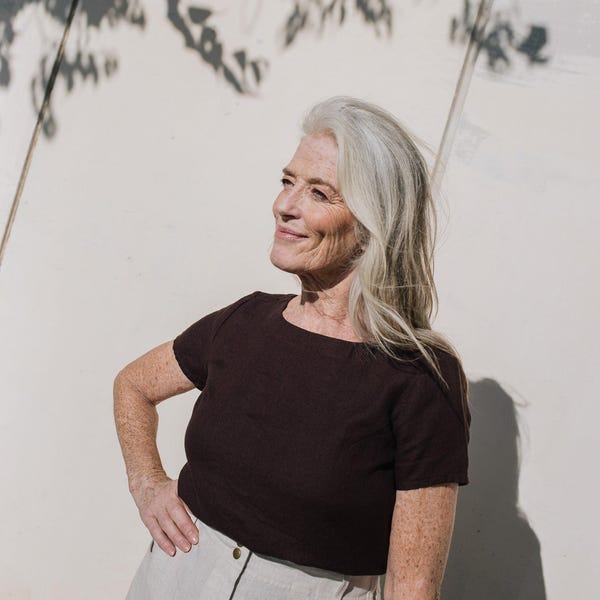 Linen top HAMBURG / short sleeve linen top / linen tops for women