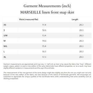 Jupe en lin MARSEILLE / jupe en lin à taille élastique / jupe avec poches / jupe à taille élastique image 9