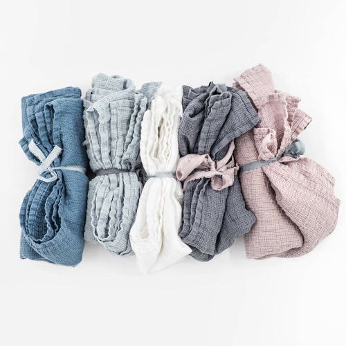 Large Linen Waffle Bath Towel in Aqua Green / READY TO SHIP / Etsy